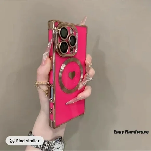 iPhone 16 Pro Max MagSafe Pink and Gold Phone Case NEW - Picture 3 of 3